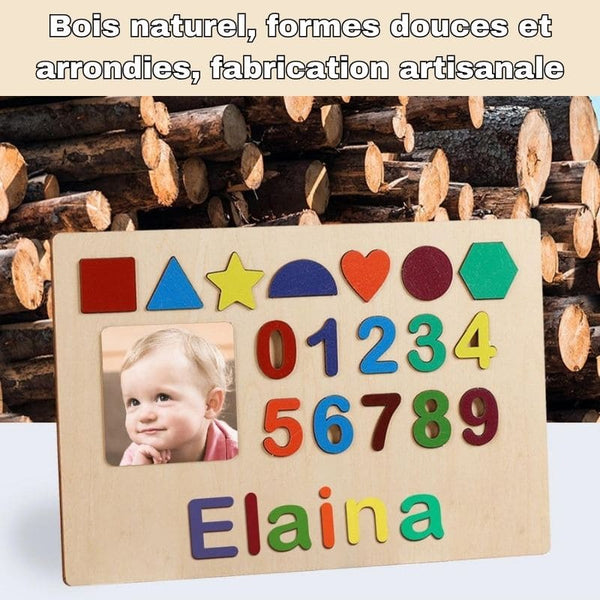 Puzzle éducatif Chiffres en bois personnalisé