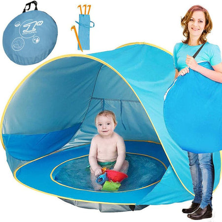 Tente de plage bébé Anti UV avec Piscine intégrée