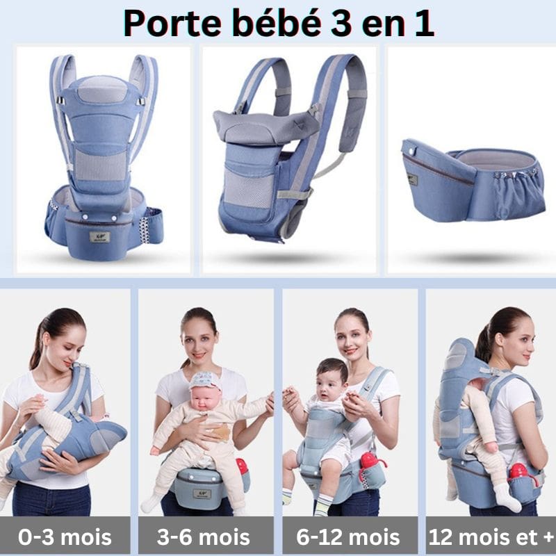 Porte-bébé ergonomique multifonction